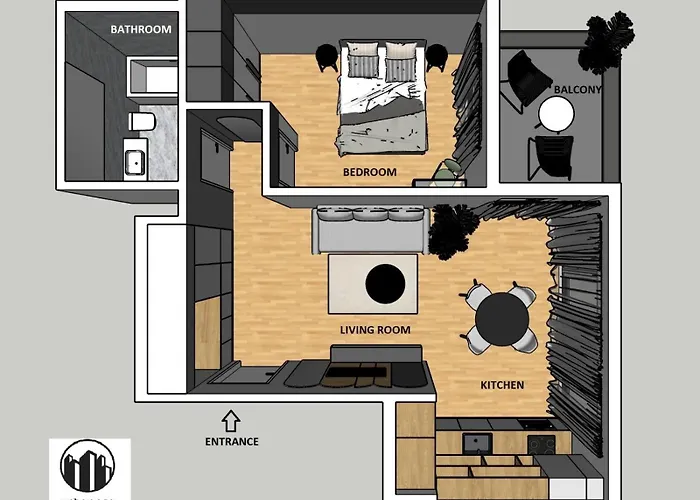 Apartman North Luxury 1 Bedroom With Terrace In A Premium Complex Bukarest